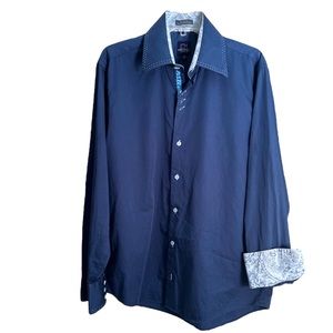 Parc 81 button down casual trendy shirt L